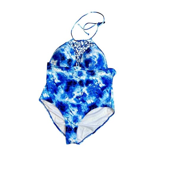 Cupse Freezing Ocean Net One Piece Swimsuit Size XXL NWT - Picture 2 of 11